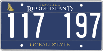 RI license plate 117197