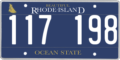 RI license plate 117198