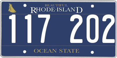 RI license plate 117202