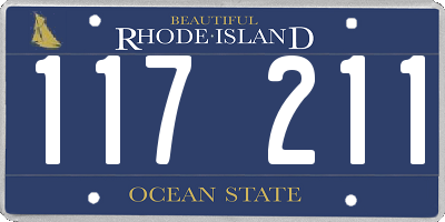 RI license plate 117211
