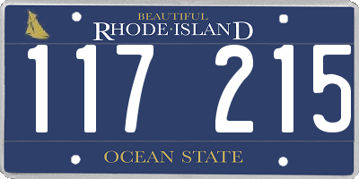 RI license plate 117215
