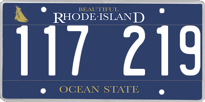 RI license plate 117219