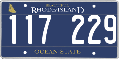 RI license plate 117229