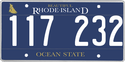RI license plate 117232