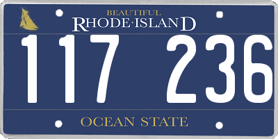 RI license plate 117236