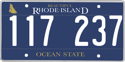 RI license plate 117237