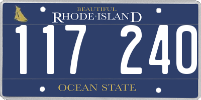 RI license plate 117240