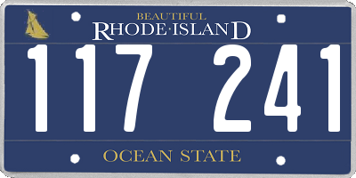 RI license plate 117241