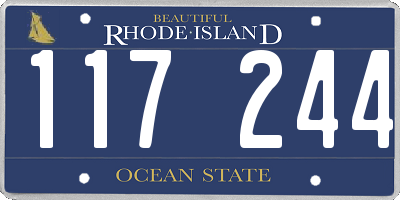 RI license plate 117244