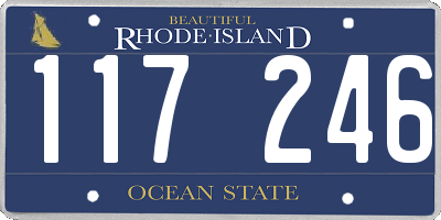 RI license plate 117246