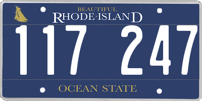 RI license plate 117247