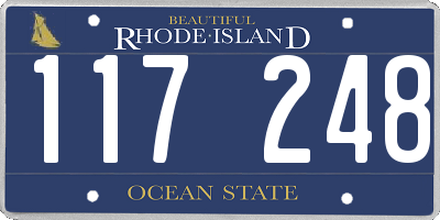 RI license plate 117248