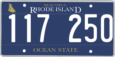 RI license plate 117250