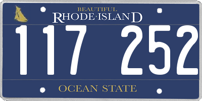 RI license plate 117252