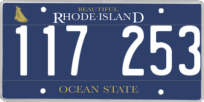 RI license plate 117253