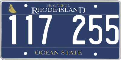 RI license plate 117255