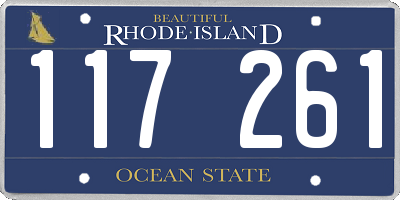 RI license plate 117261