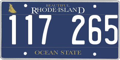RI license plate 117265