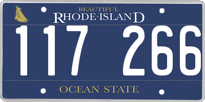 RI license plate 117266