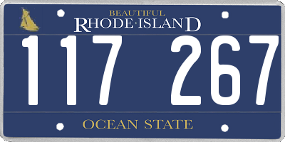 RI license plate 117267