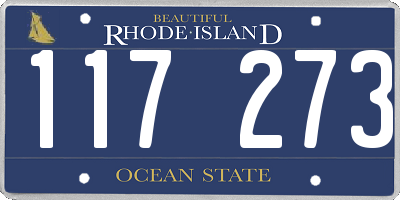 RI license plate 117273