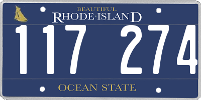 RI license plate 117274