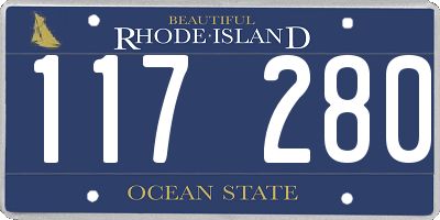 RI license plate 117280