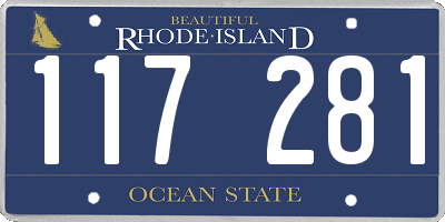 RI license plate 117281
