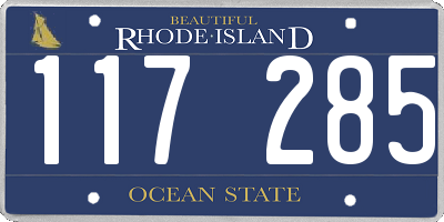 RI license plate 117285