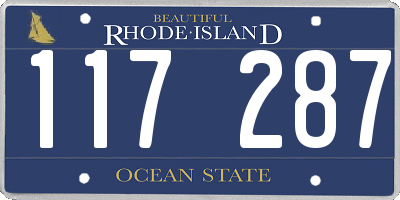 RI license plate 117287