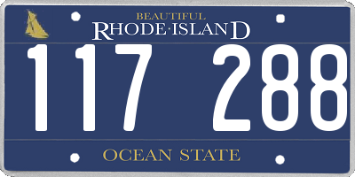 RI license plate 117288