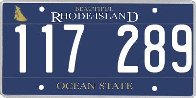 RI license plate 117289