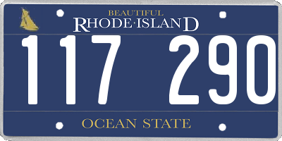 RI license plate 117290