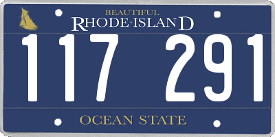 RI license plate 117291