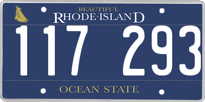 RI license plate 117293