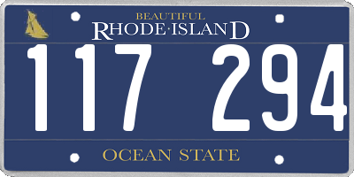 RI license plate 117294