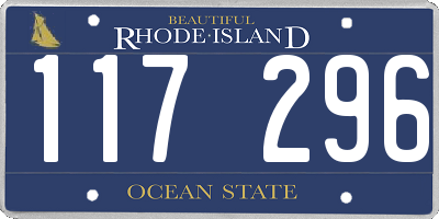 RI license plate 117296