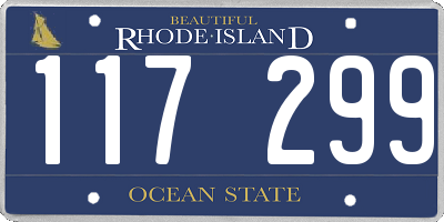 RI license plate 117299