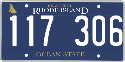 RI license plate 117306