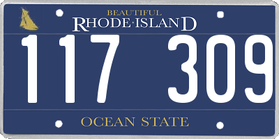RI license plate 117309