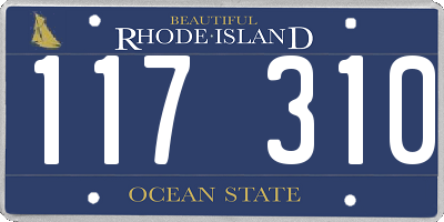 RI license plate 117310