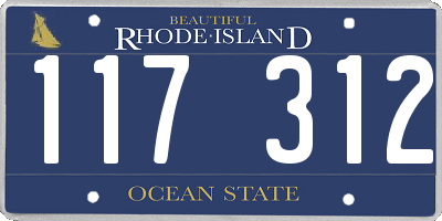 RI license plate 117312