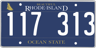 RI license plate 117313