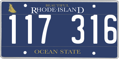 RI license plate 117316