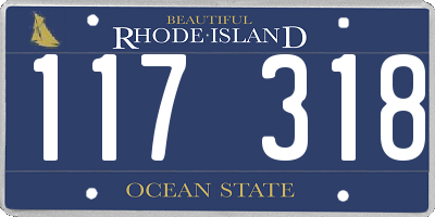 RI license plate 117318