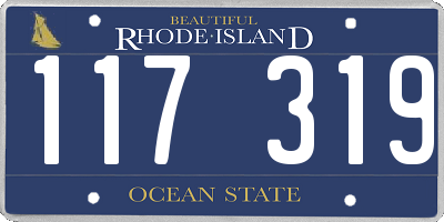RI license plate 117319