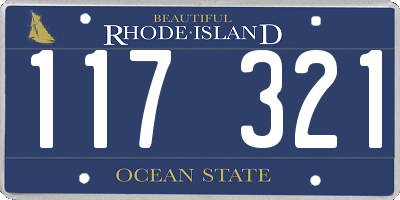 RI license plate 117321