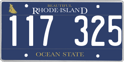 RI license plate 117325