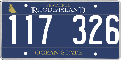 RI license plate 117326