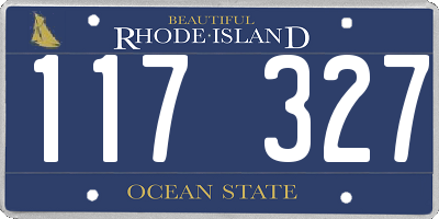 RI license plate 117327